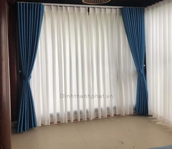 Rèm vải 2 lớp hàn quốc dành cho phòng khách sang trọng