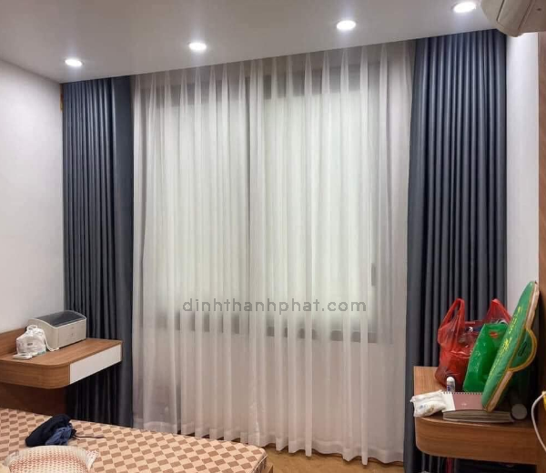 Rèm vải 2 lớp ngăn lạnh điều hòa tại Bình Dương